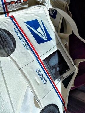USPS United States Postal Service Priority Mail box bag White Blue kids costume